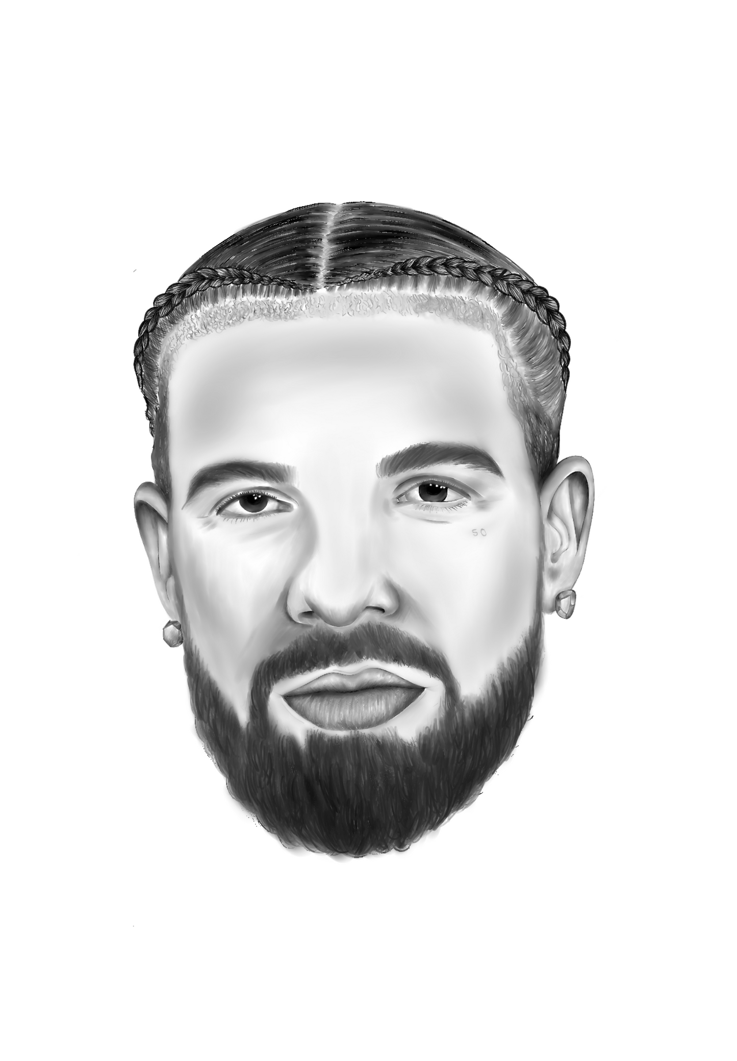 Minimalist Digital Portrait from Photo + Optional Process Video