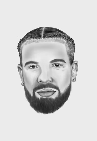 Minimalist Digital Portrait from Photo + Optional Process Video
